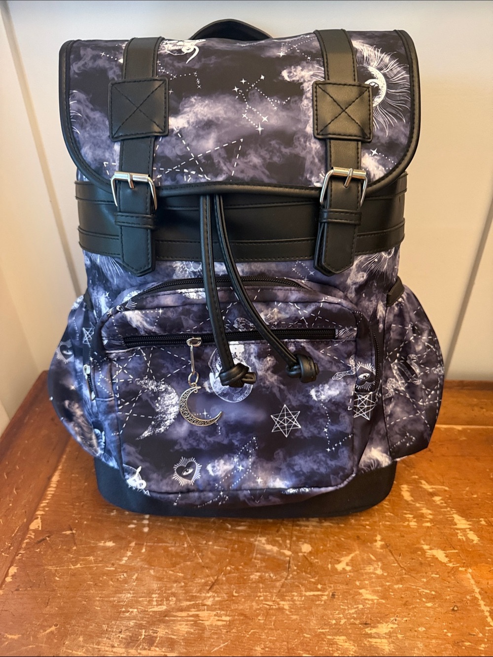 Smoky Celestial Sun and Skull Rucksack Backpack